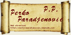 Perko Parađenović vizit kartica